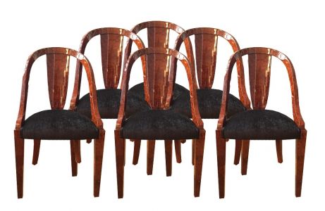 Serie von 6 gleichen Gondelstühlen 1930.