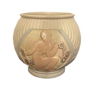 Großer Keramik Übertopf Art Déco Frankreich um 1930