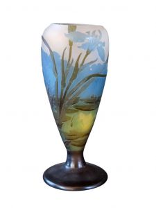Jugendstil Gallé Vase signiert "Wasserlilie“
