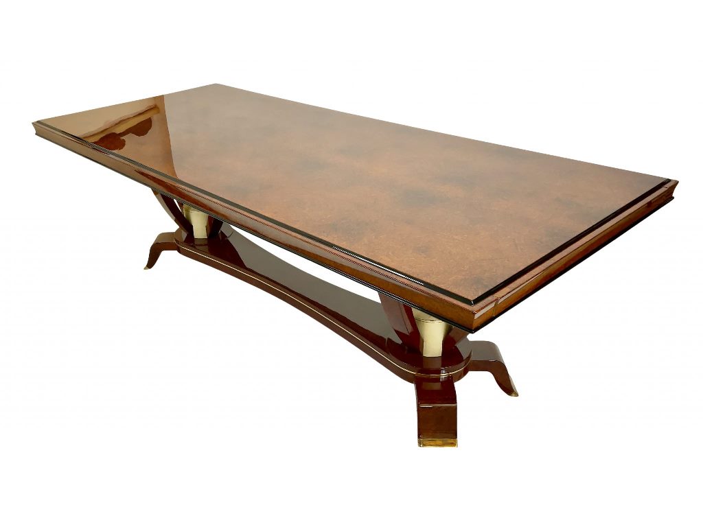Art Deco dining table Amboina side