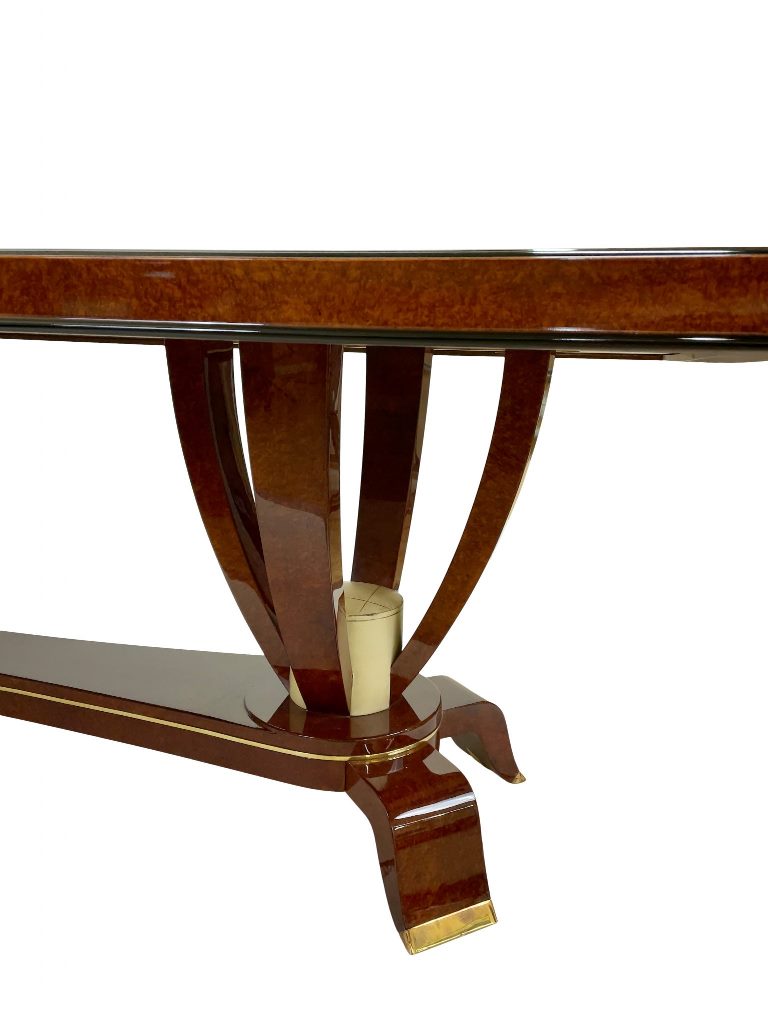 Art Deco dining table Amboina details