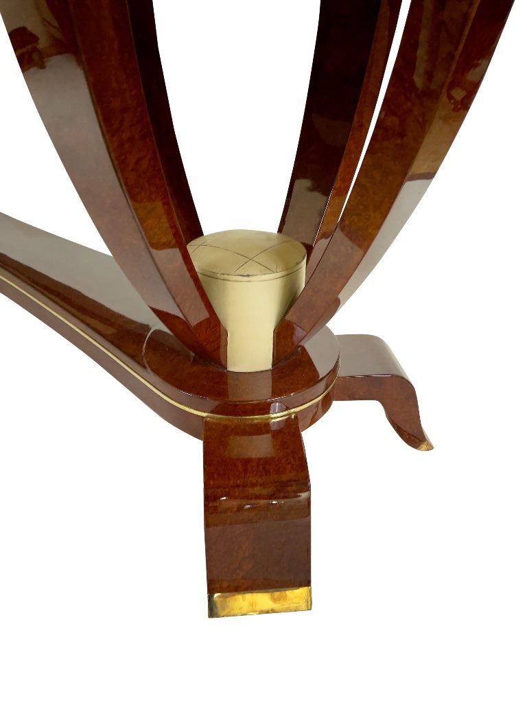 Art Deco dining table Amboina foot
