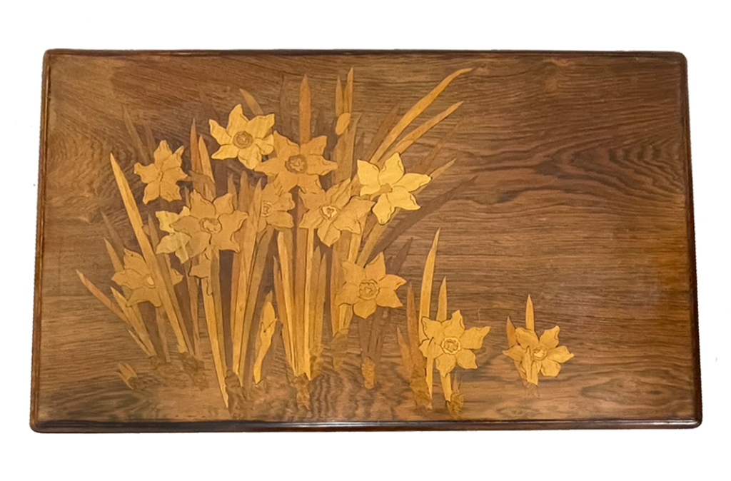 Dainty daffodil table by Gallé art work