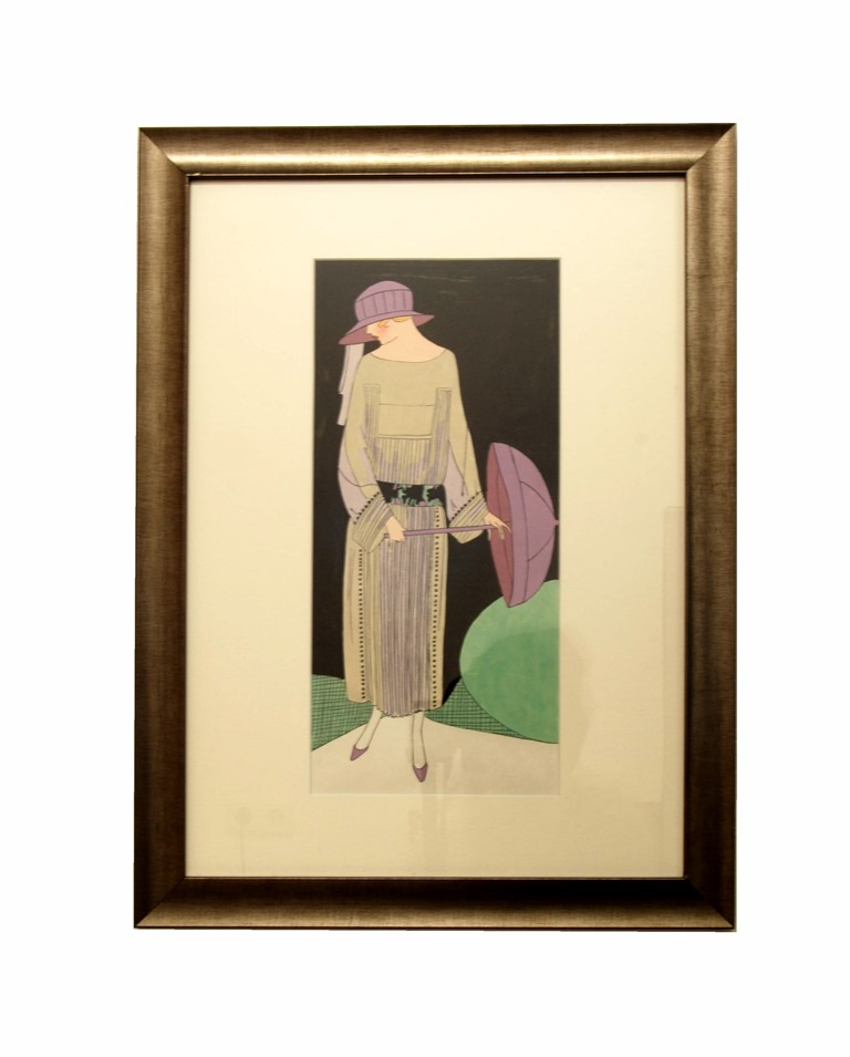 Papierarbeiten aus den 20-30er Jahren

Art Déco Modezeichnungen, handkoloriert und gerahmt.