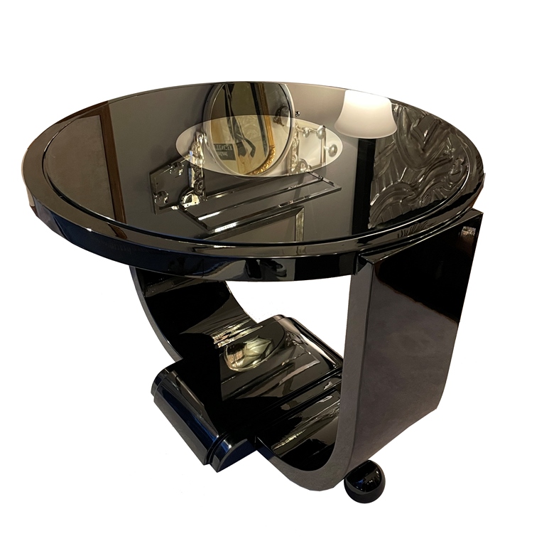Round side table with Mirror