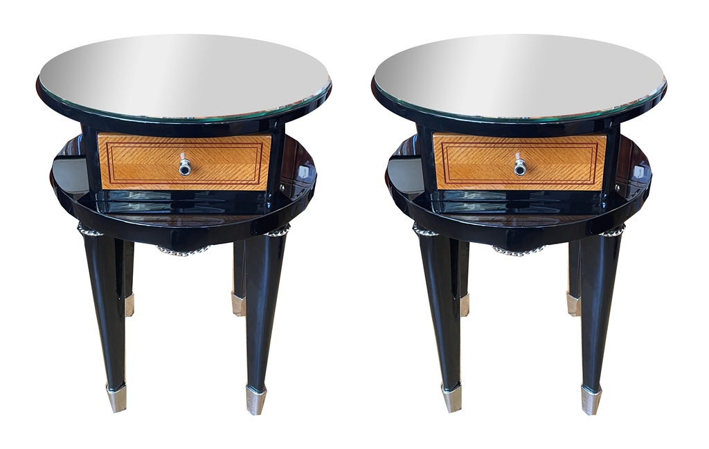 Pair of round tables