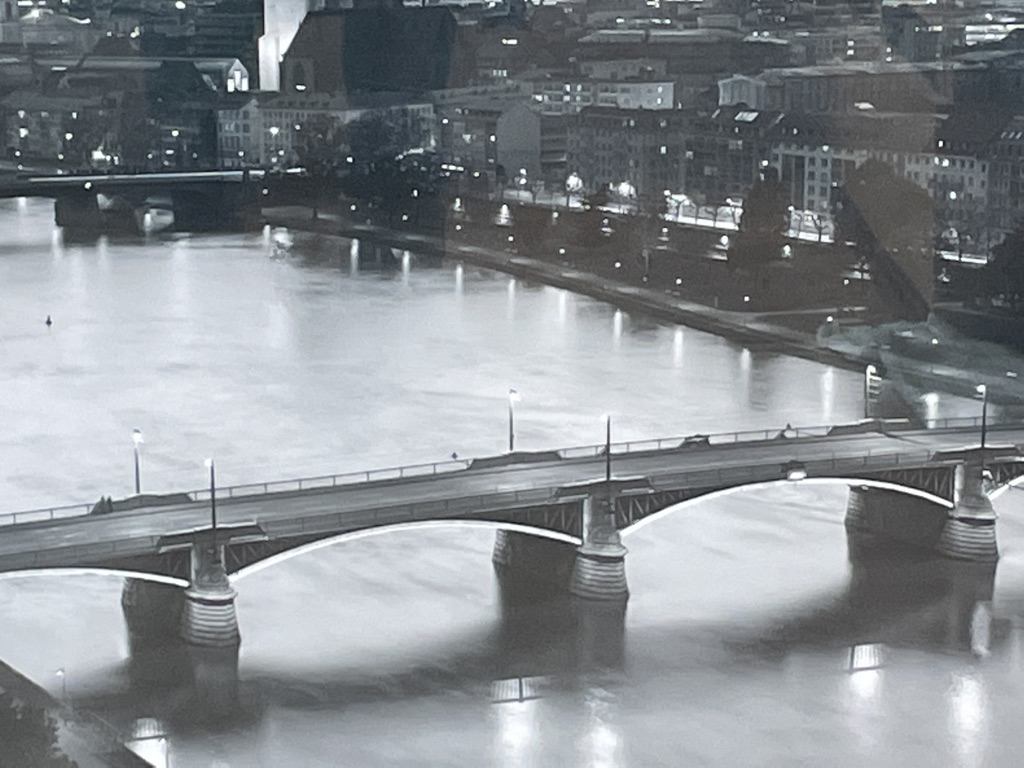 Diese Ansicht Frankfurt Fotografie ist gerahmt und mit Passepartout versehen