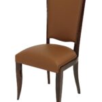Satz von 6 gleichen Art Déco Esstischstühle Frankreich um 1925.