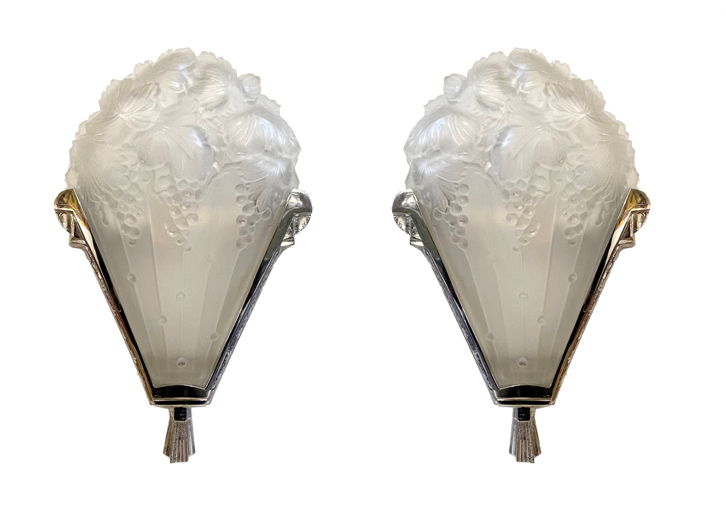 Pair of Art Deco wall lamps