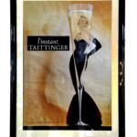Plakat „Champagner Dame“. Neu gerahmt in schwarz