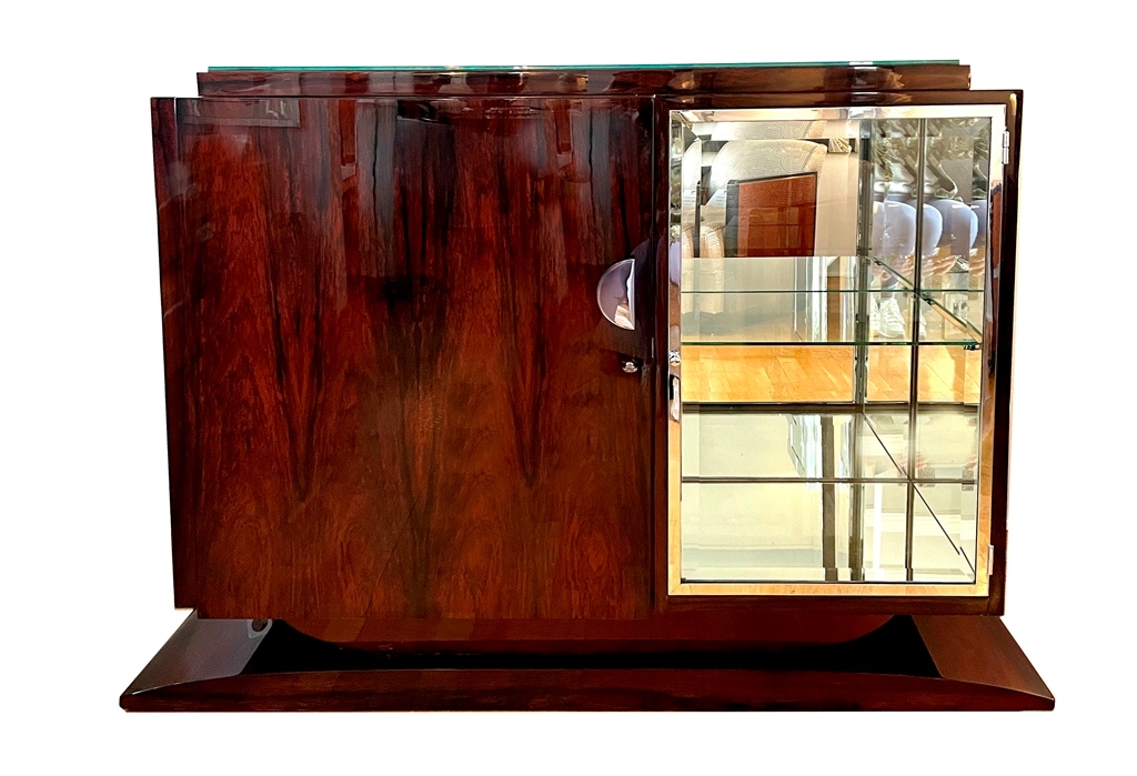 Elegant Art Deco sideboard with display cabinet,France around 1925.