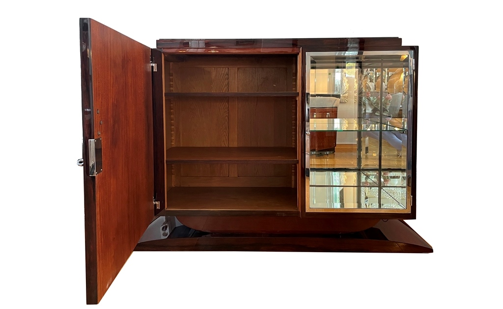 Elegant Art Deco sideboard with display cabinet,France around 1925.