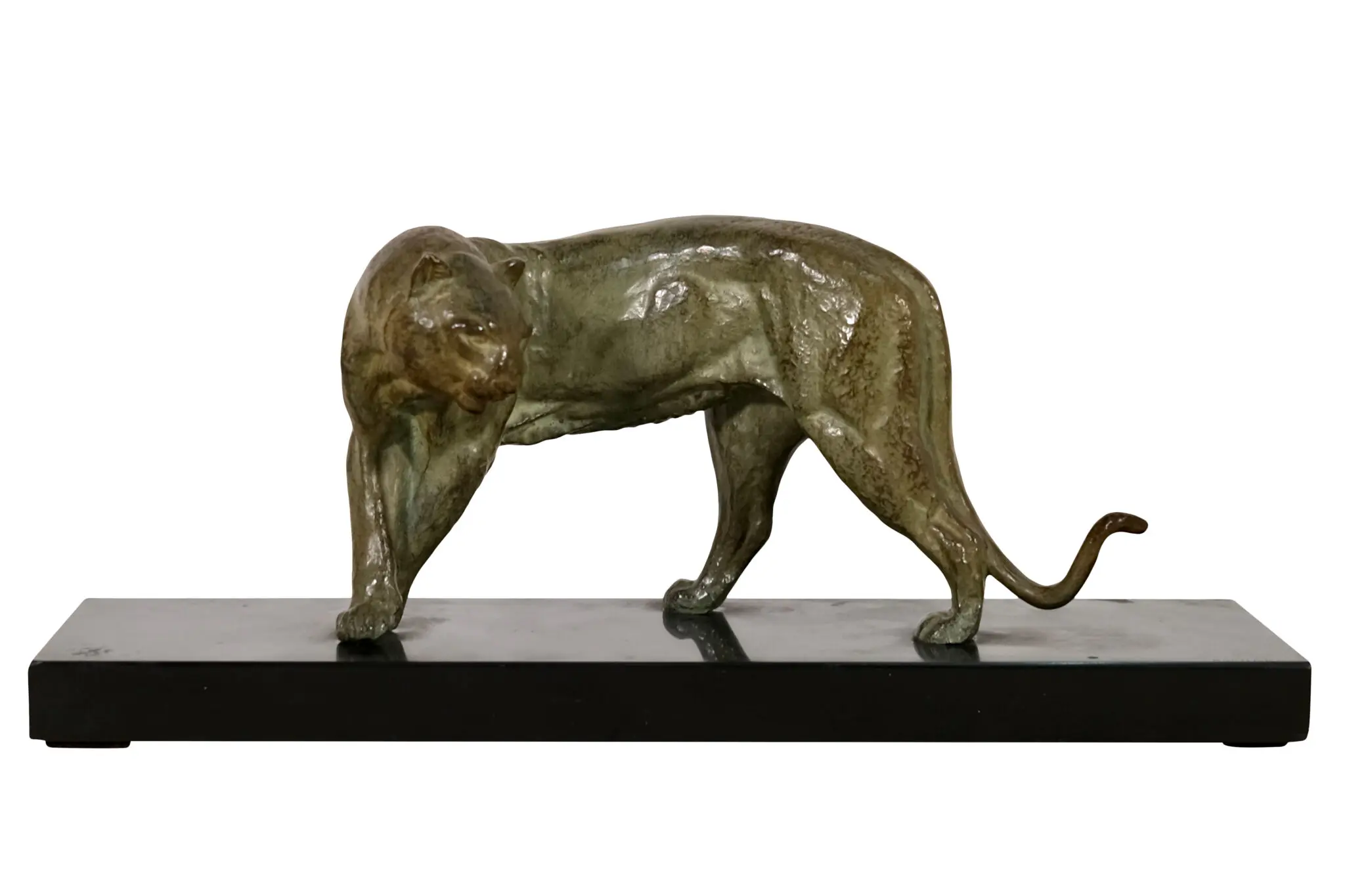 Signierter Panther von Irenee Rochard in Bronze