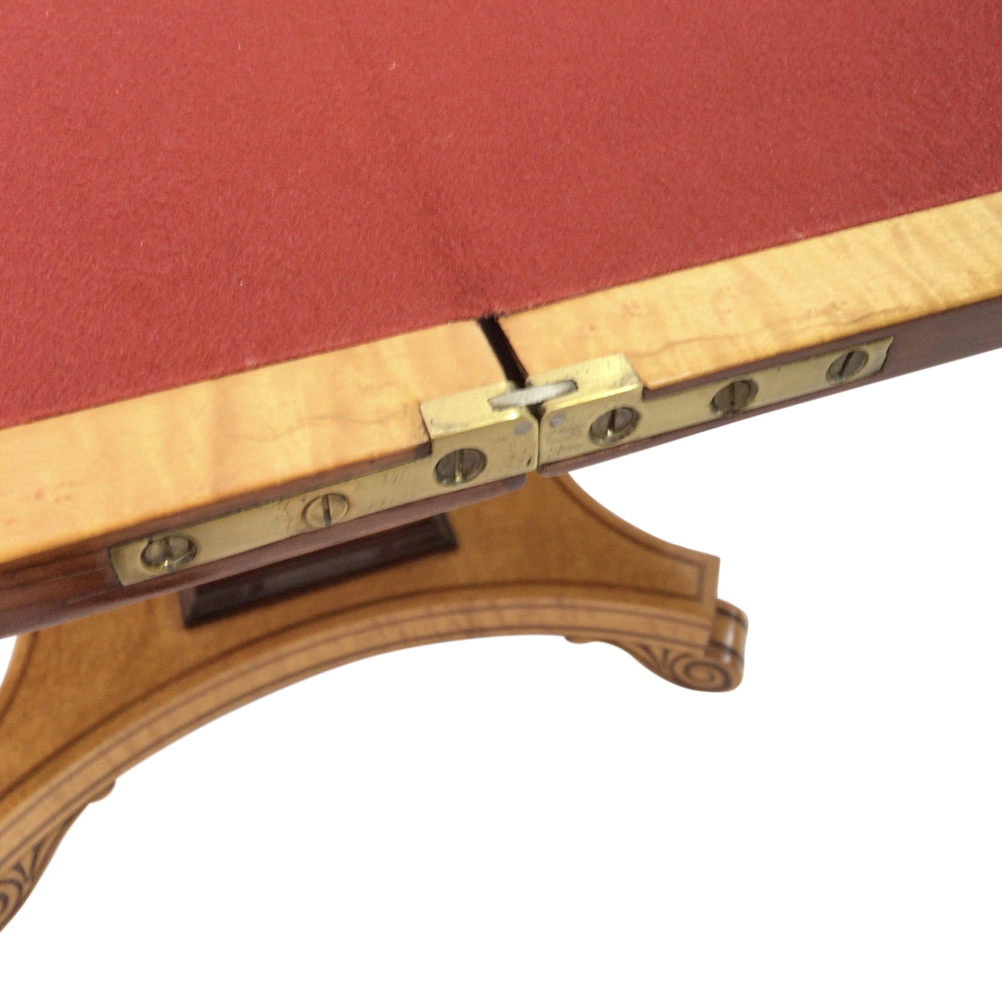 Biedermeier Bridge table<br><br>Folded up as a console table on the wall