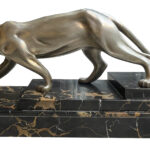 Signierter originaler Art Déco Panther aus Frankreich um 1930.