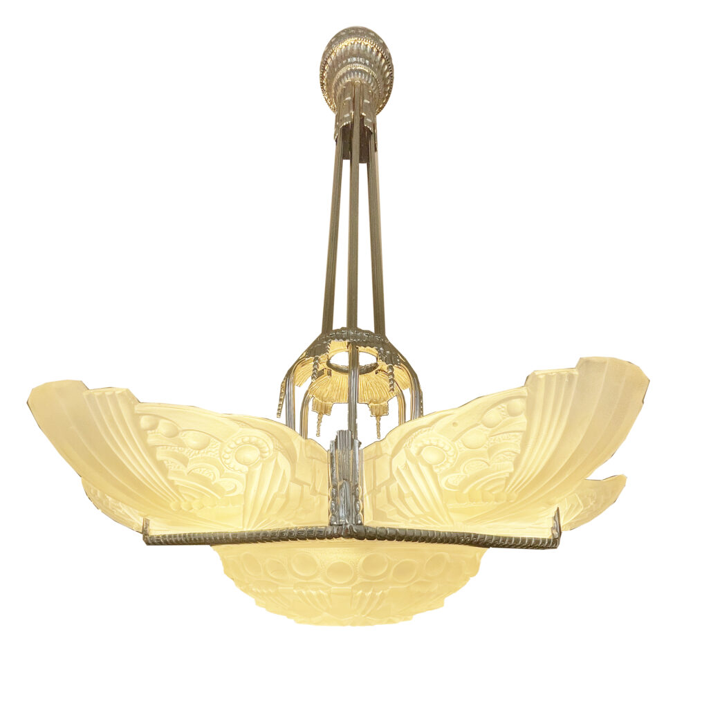 Museale Deckenlampe von Georges Leleu