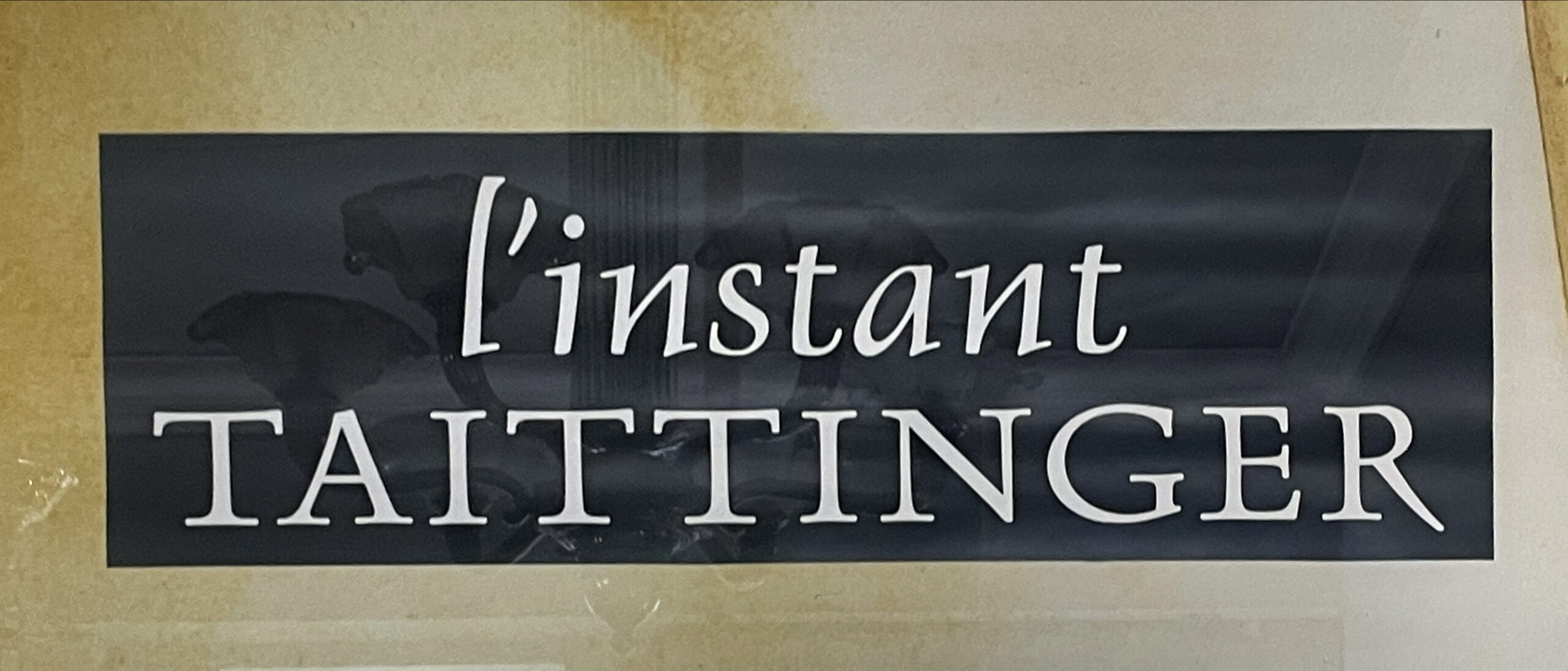 Elegant Art Deco poster, a high-quality reproduction: “l’instant Taittinger” in gold tones – ideal for bars and lounges. Collection in Wiesbaden, EU shipping available.