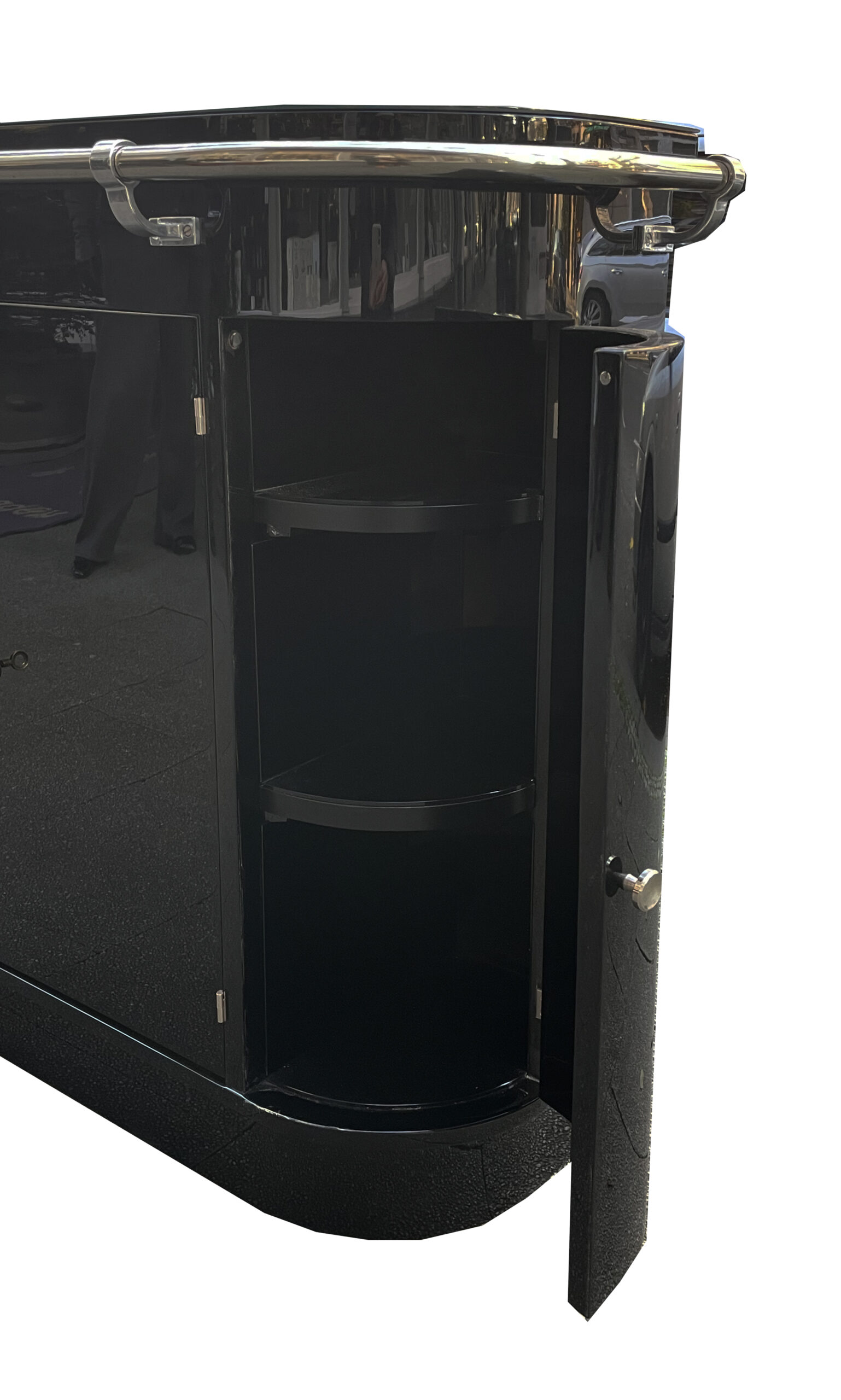 Art Deco Barschrank mit Reling