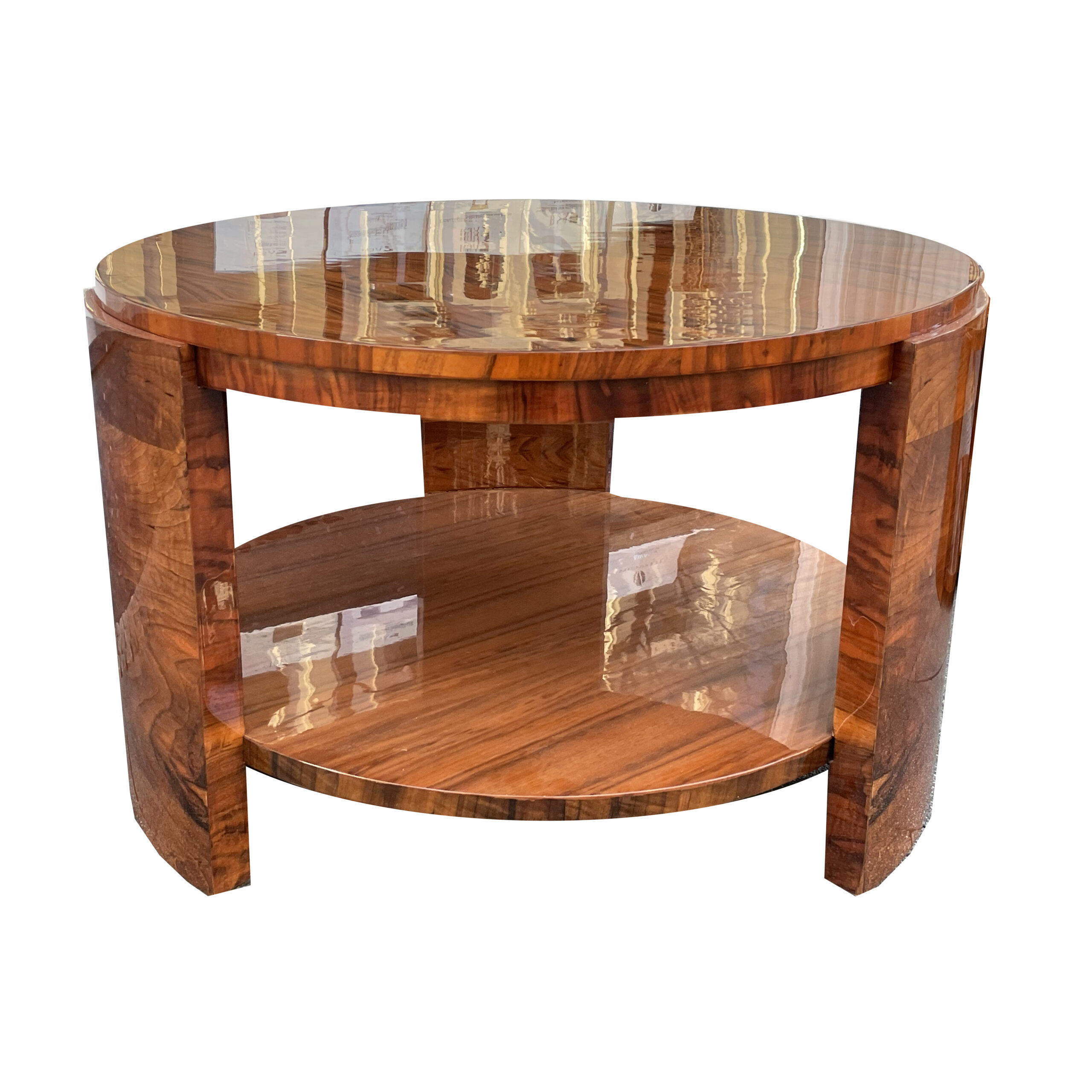 Großer runder Art Déco Couchtisch