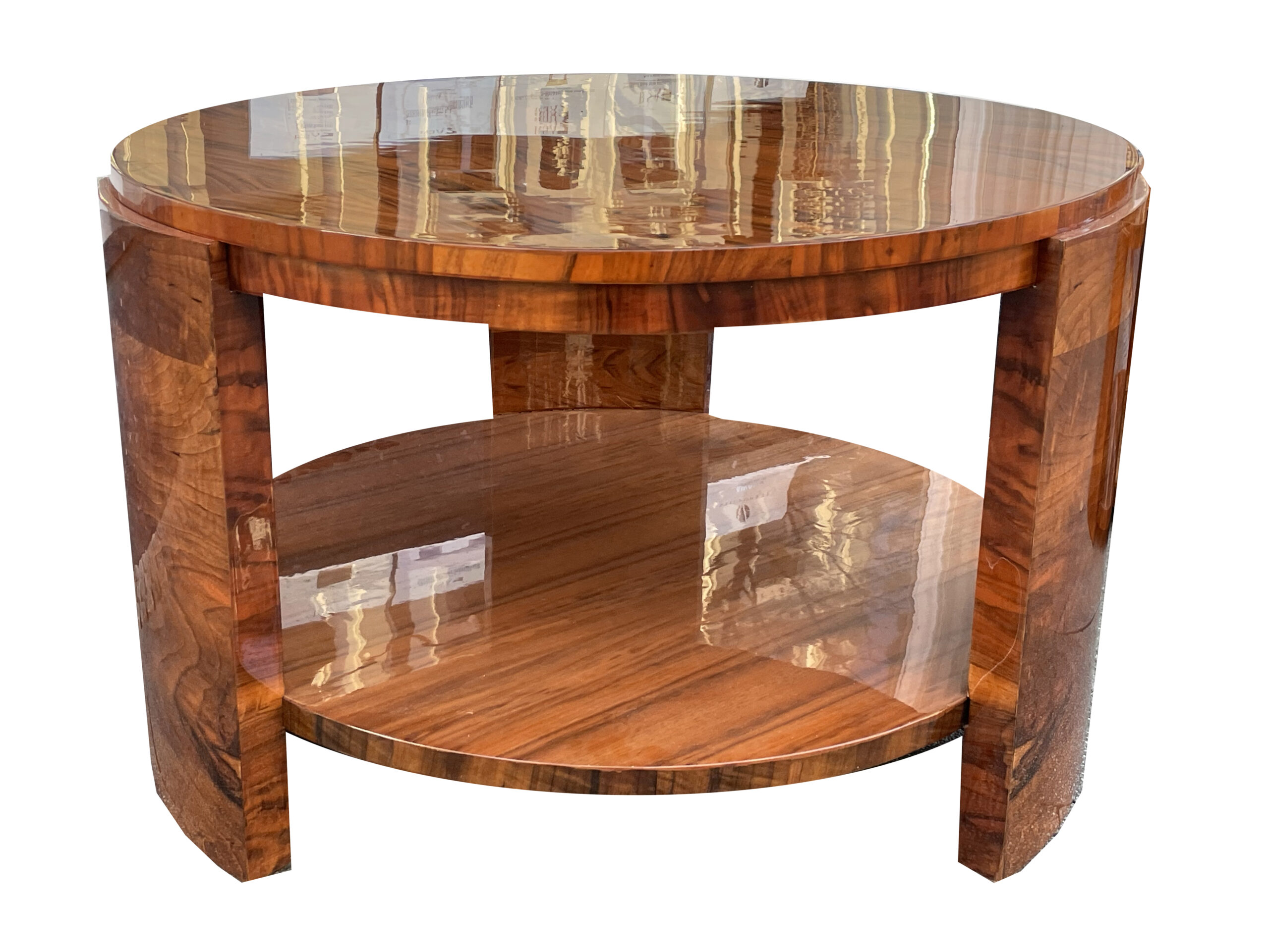 Großer runder Art Déco Couchtisch