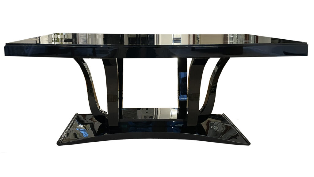 Art Deco Esstisch schwarz