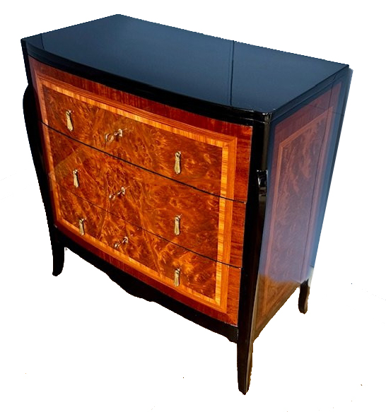 Art Déco Kommode Ulmenwurzelholz Frankreich um 1930