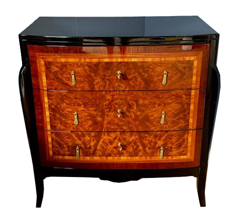 Art Déco Kommode Ulmenwurzelholz Frankreich um 1930