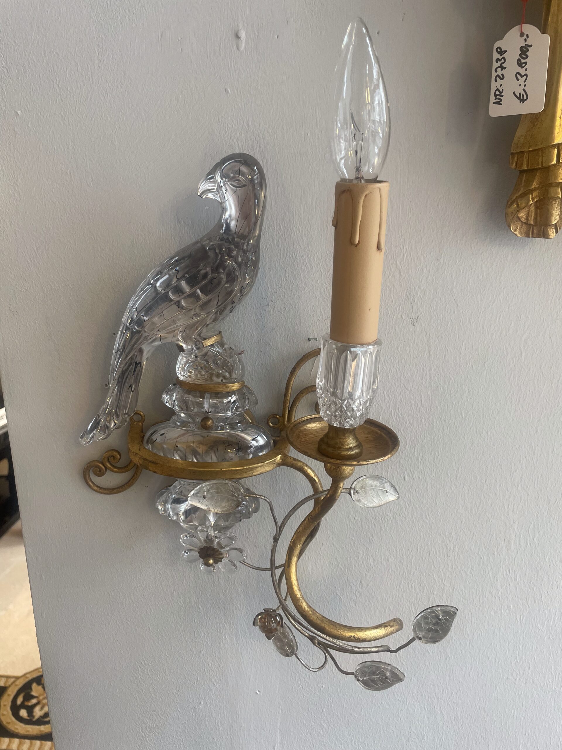 Pair of Parrot Wall Lamps