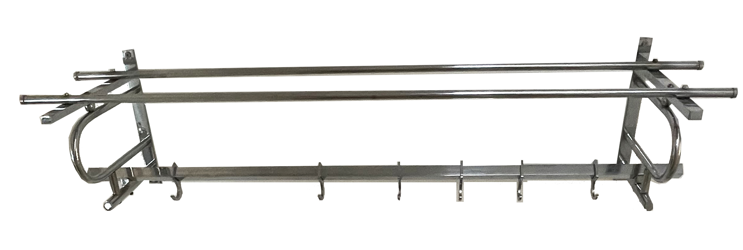 Garderobe verchromtem Stahlrohr