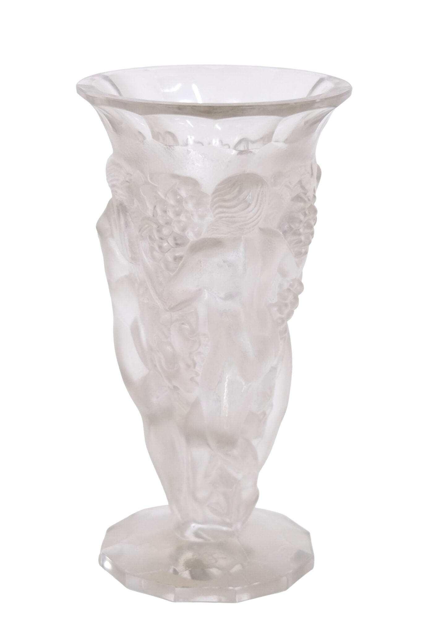 Verlys Vase signiert mit umlaufendem Fries von Bacchantinnen