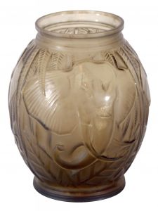 Elefanten auf Art Déco Vase